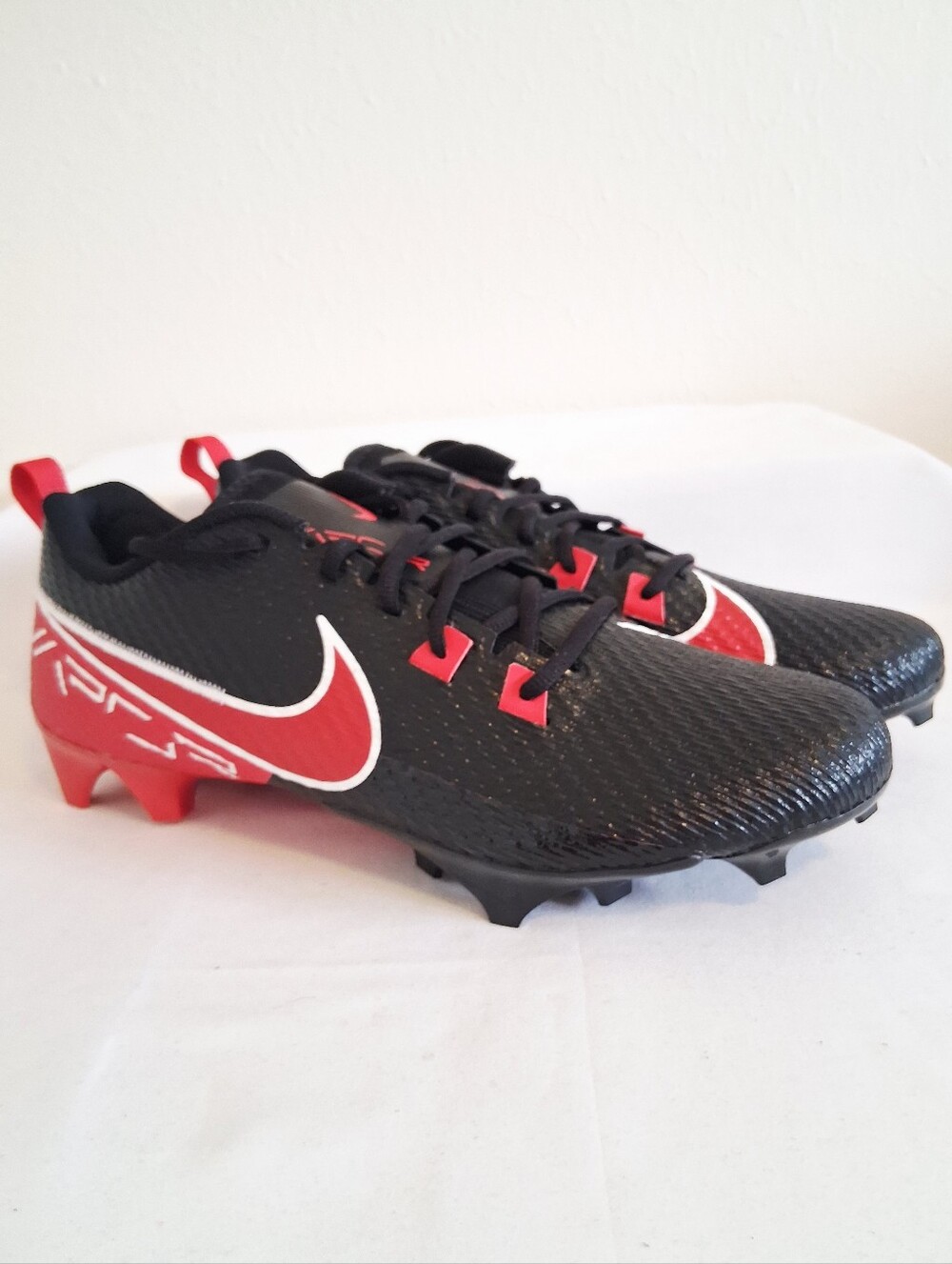Nike Vapor Edge Speed 360 2 Black Red Football Cleats